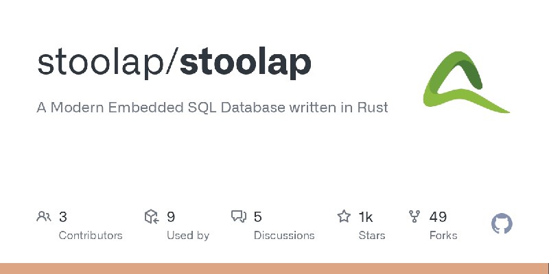 GitHub - stoolap/stoolap: A Modern Embedded SQL Database written in Rust