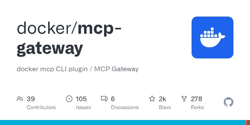 GitHub - docker/mcp-gateway: docker mcp CLI plugin / MCP Gateway