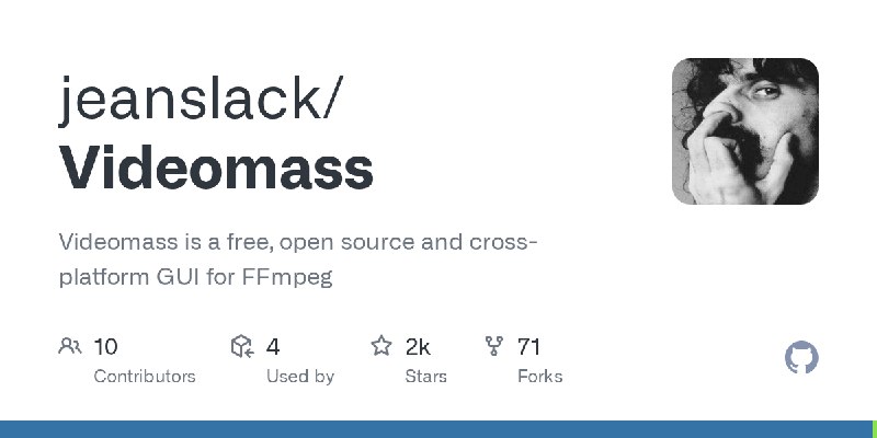 GitHub - jeanslack/Videomass: Videomass is a free, open source and cross-platform GUI for FFmpeg