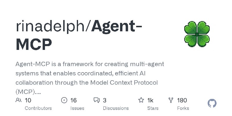 GitHub - rinadelph/Agent-MCP: Agent-MCP is a framework for creating multi-agent systems that enables coordinated, efficient AI…