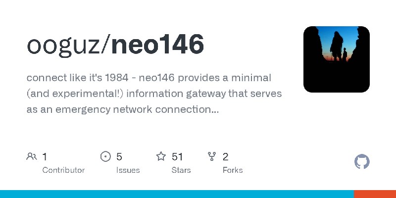 GitHub - ooguz/neo146: connect like it's 1984 - neo146 provides a minimal (and experimental!) information gateway that serves as…