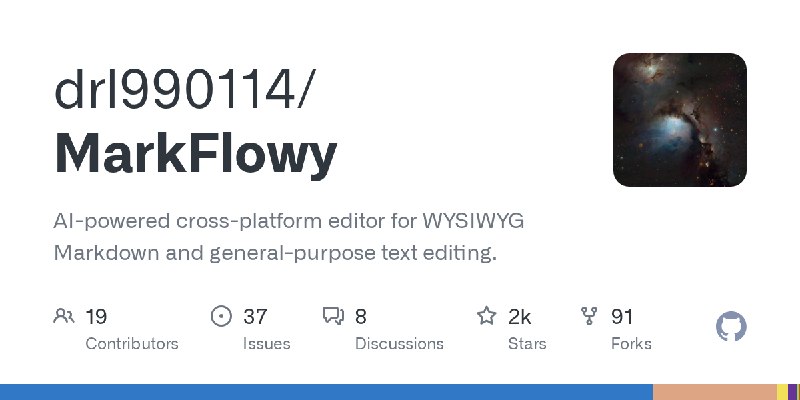 GitHub - drl990114/MarkFlowy: AI-powered cross-platform editor for WYSIWYG Markdown and general-purpose text editing.