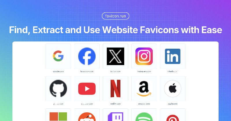 favicon.run — Free Favicon Fetcher, Generator & Favicon API