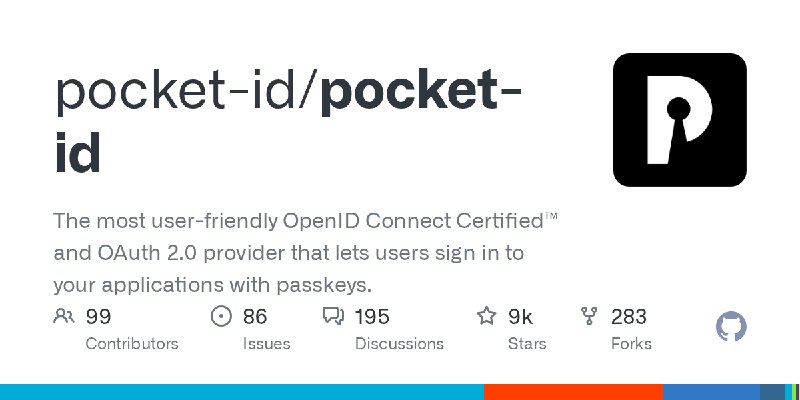 GitHub - pocket-id/pocket-id: The most user-friendly OpenID Connect Certified™ and OAuth 2.0 provider that lets users sign in to…