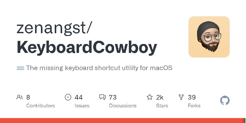 GitHub - zenangst/KeyboardCowboy: :keyboard: The missing keyboard shortcut utility for macOS