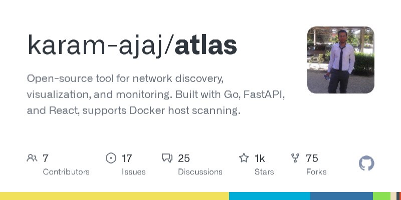 GitHub - karam-ajaj/atlas: Open-source tool for network discovery, visualization, and monitoring. Built with Go, FastAPI, and React…