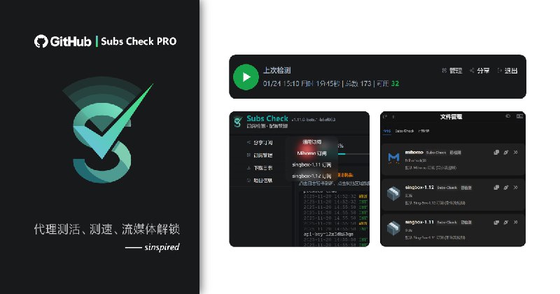 Subs-Check⁺ PRO: 面向大规模代理订阅检测与生成的高性能工具