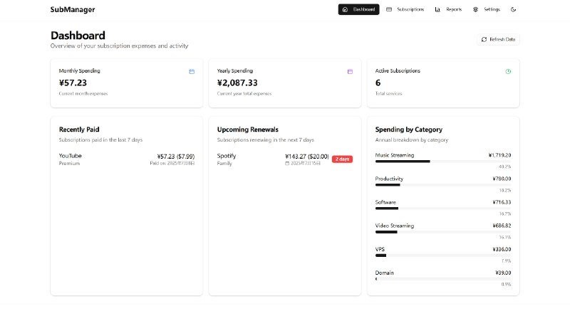 #开源 #工具 #Cloudflare 订阅管理系统 - 一个现代化的订阅管理系统支持智能订阅管理、多币种、费用分析报告等功能已收录至「订阅和费用追踪」📮投稿    📢频道    💬群聊    索引