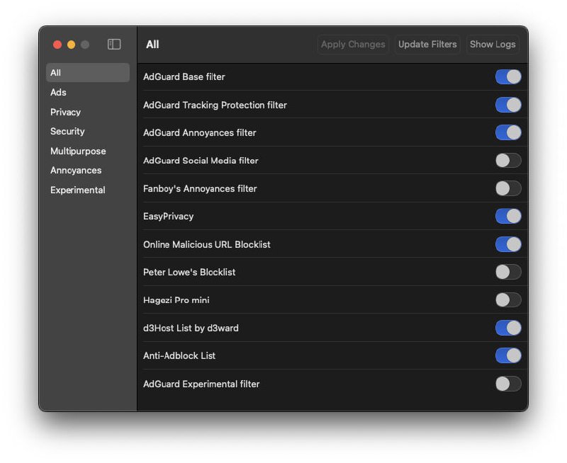 #去广告 #浏览器 #macOS wBlock - 一款开源的的广告拦截工具下载页面wBlock 集成了 AdGuard 等第三方过滤器，最大特点便是高性能、高拦截，可以阻止跟踪器、恶意软件和 YouTube 广告仅支持 macOS，安装包体积仅有1.72M，后台内存占用仅空闲时仅 40MB相关阅读屏蔽搜索引擎的 AI 生成内容📮投稿    📢频道    💬群聊    索引