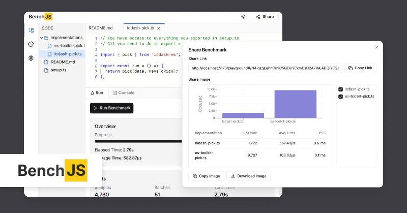 #GitHub #工具 BenchJS - 基于浏览器的 JavaScript 基准测试工具▎项目介绍：一个基于浏览器的 JavaScript 基准测试工具，旨在让开发者无需任何设置即可在浏览器中编写并运行基准测试