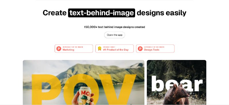 Text Behind Image一键生成海报级别的图片，只需上传一张图片，然后 AI 会对图片做一些处理，然后添加任意文字即可🧘 网址: 资源链接 💞 感谢 [ 来自 匿名 供稿 ]💭 中文 | 💭 聊天 | 💭 投稿