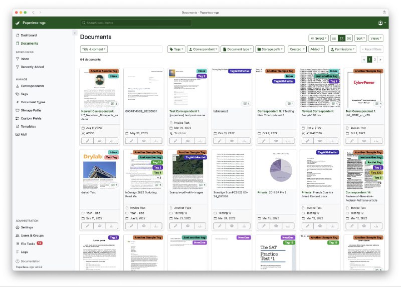 #GitHub #工具 Paperless-ngx - 开源文档管理系统 ▎项目功能：文档管理系统▎项目介绍：一个社区支持的文档管理系统，旨在将纸质文件扫描并存储为可搜索的在线档案
